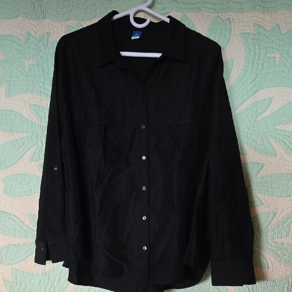 Old Navy Tops - Old Navy Black Casual Button Down Shirt